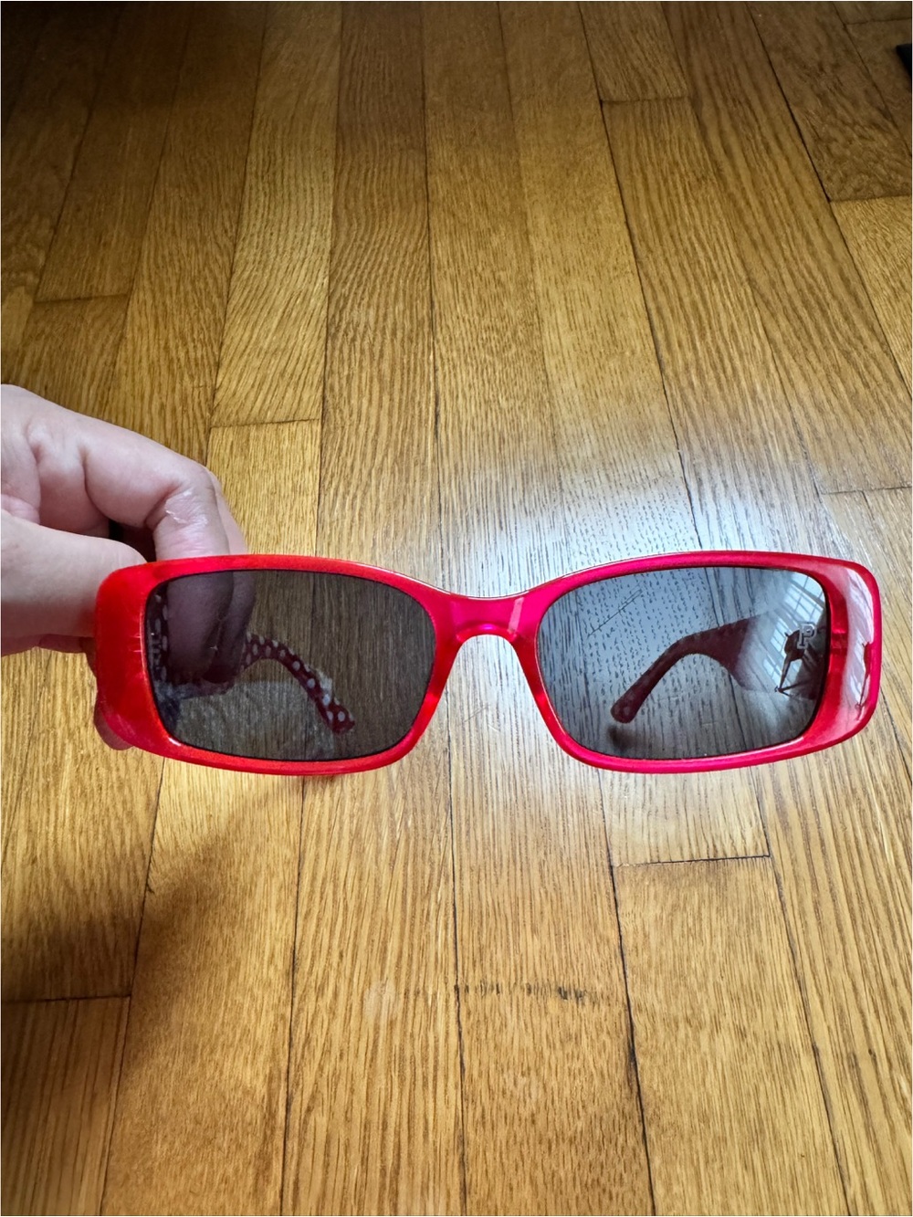 Victoria's Secret Red Rectangular Women's Sunglasses